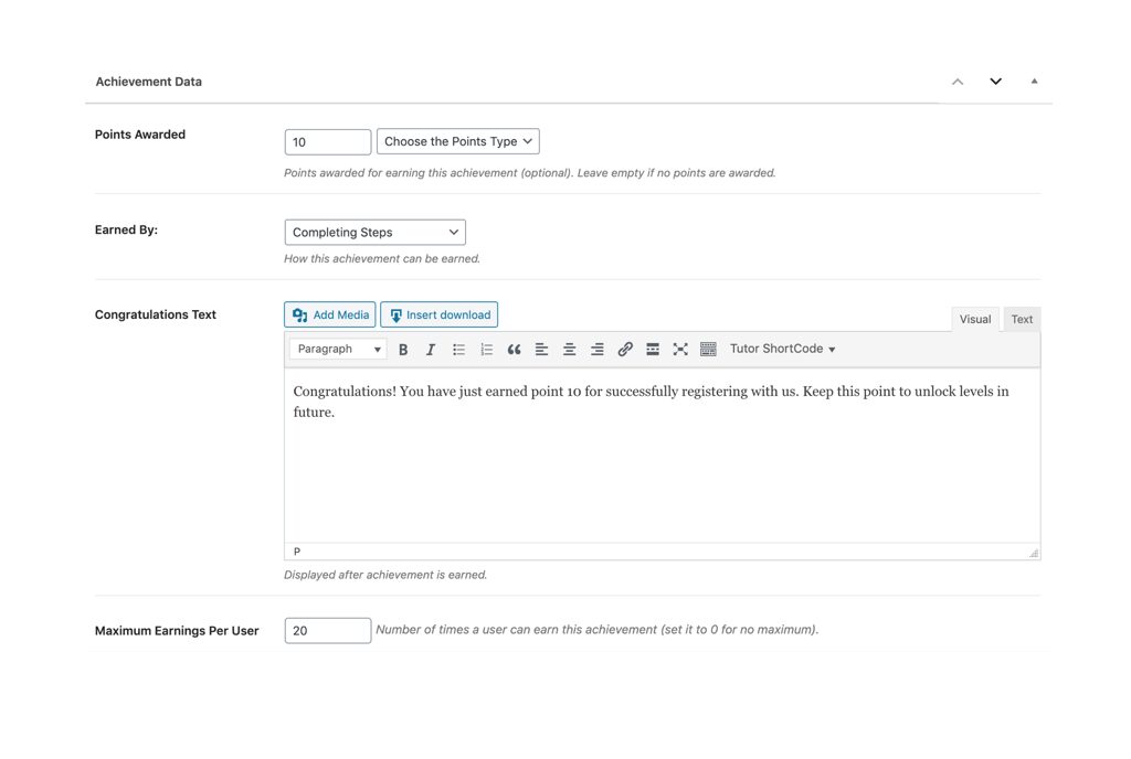 How to Add GamiPress to your eLearning site? 14 achievement data