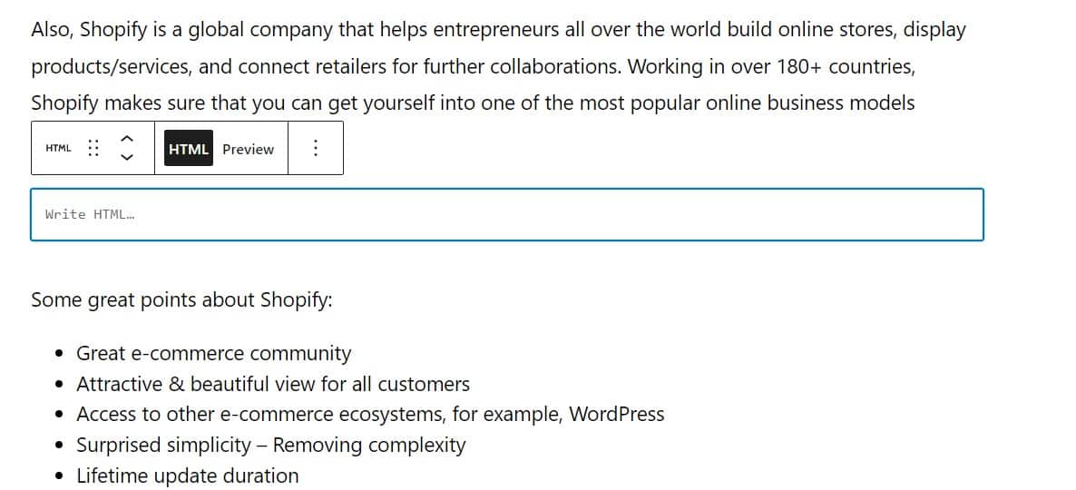 How to Add a Link in WordPress: Starting Guide 21 add a custom html block