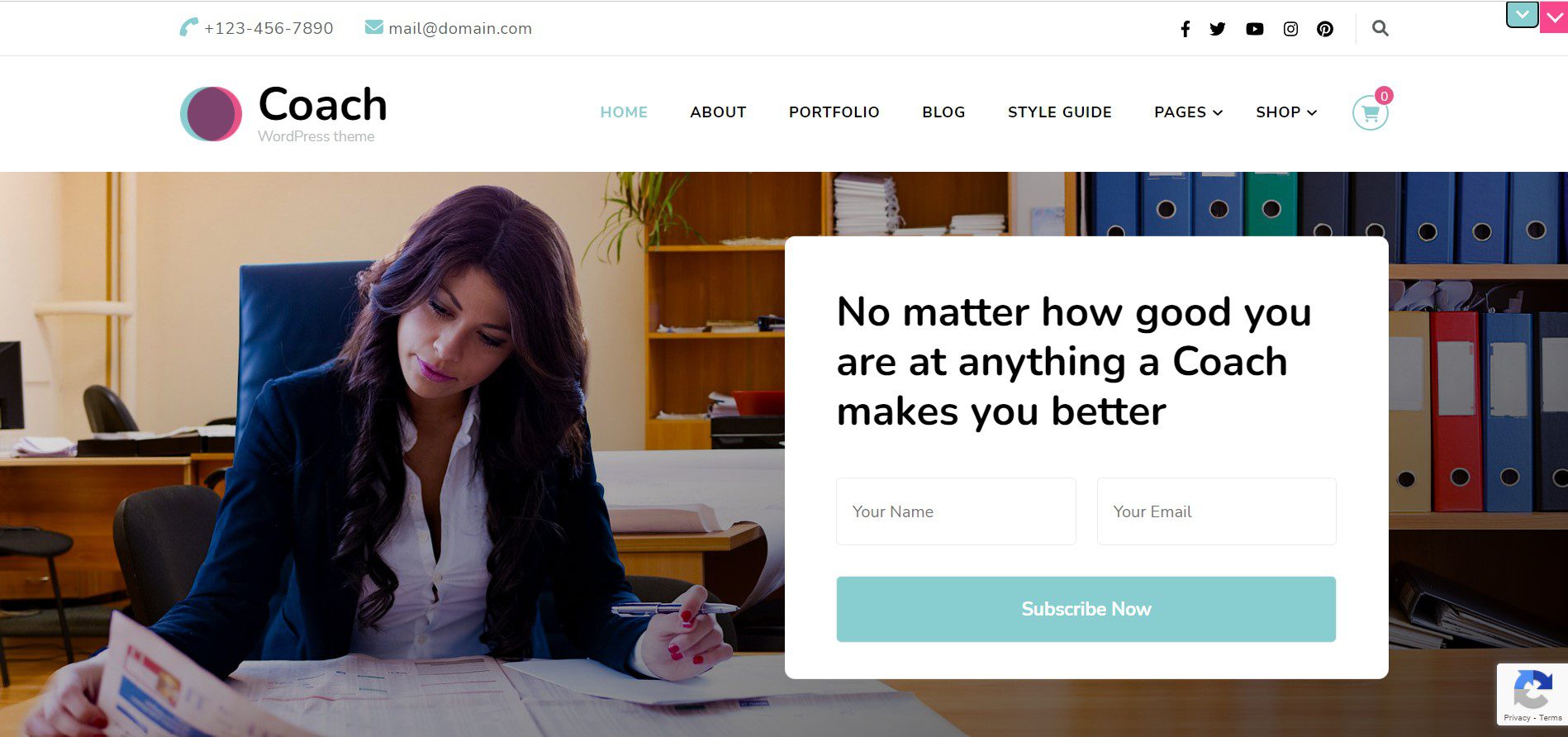 blossom coach - spring wizard of free landing page wordpress community 