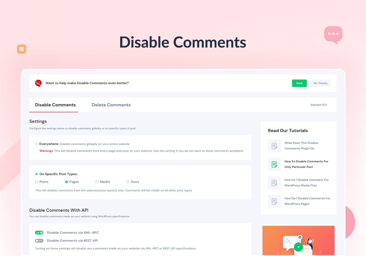 Disable Comments WordPress Plugin