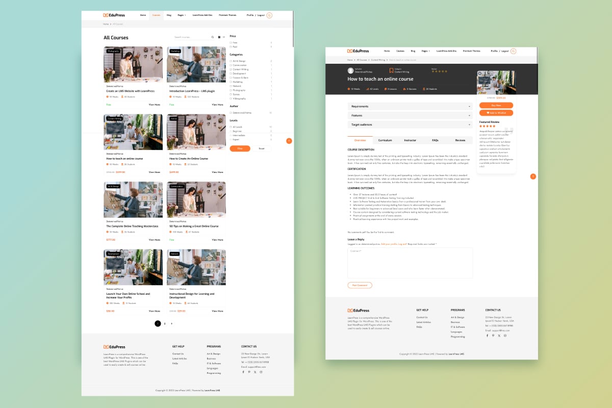 EduPress inner pages