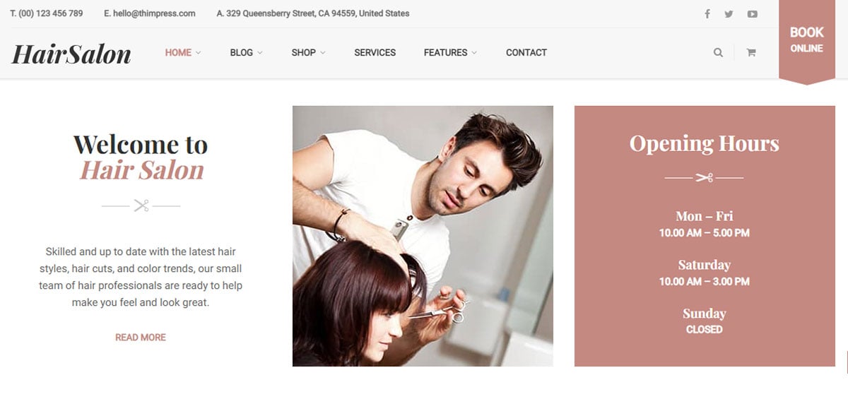 Hair Salon WordPress Theme