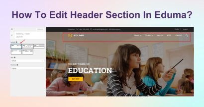 How To Edit Header Section in Eduma