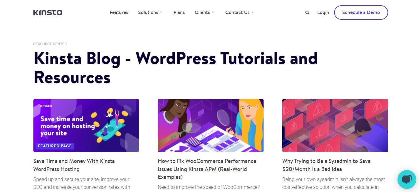 kinsta blogs about wordpress