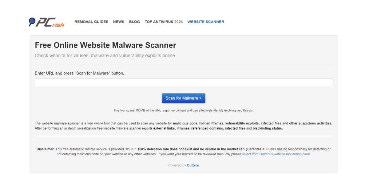 Guides to Scan WordPress Themes Malware and Malicious Code 9 pcrisk scan online website malware scanner