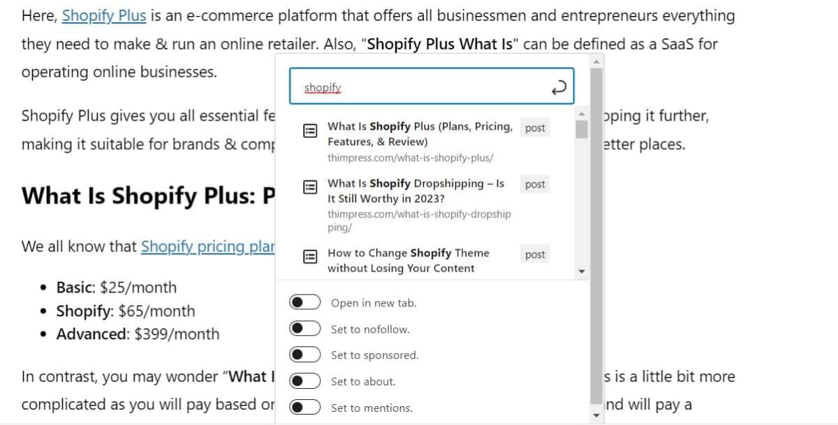 How to Add a Link in WordPress: Starting Guide 15 search post by word