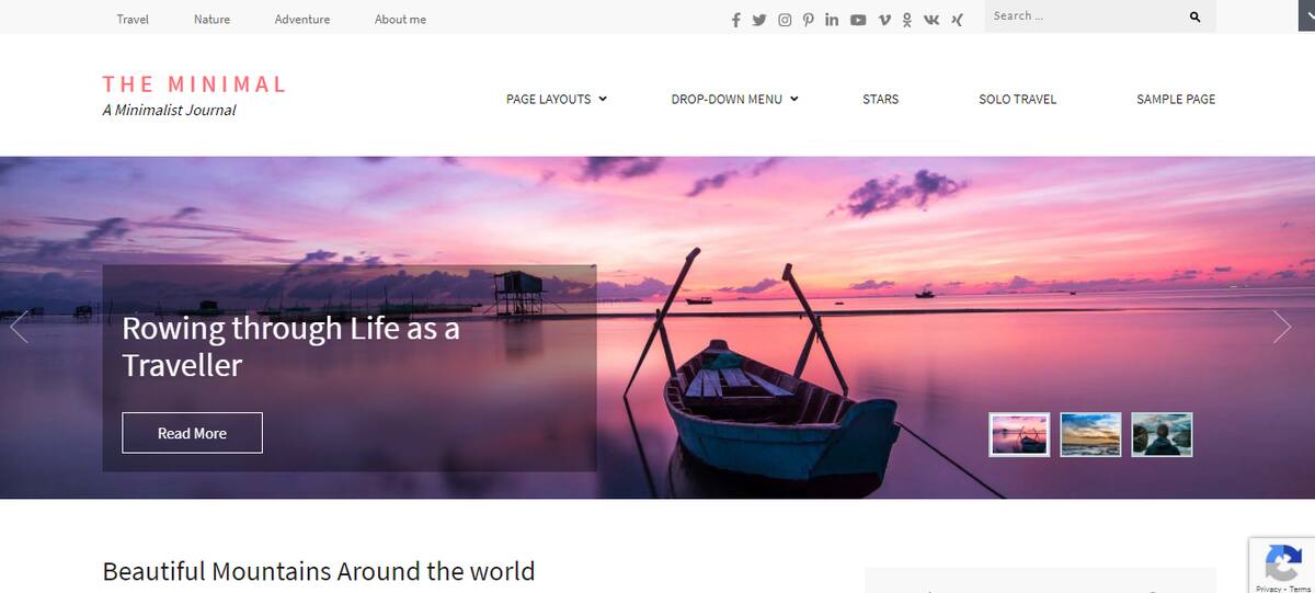 Top 30 Travel WordPress Themes (Expert-Picked) 37 The Minimal Theme