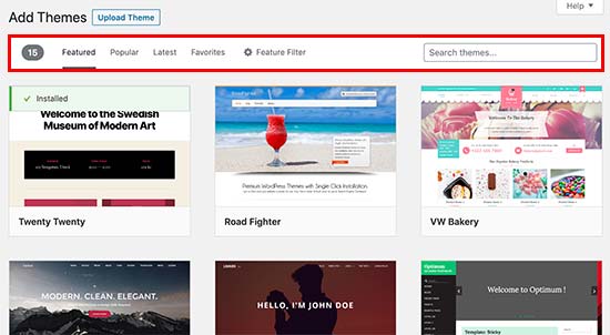 Beginners Guide: How to Install WordPress Theme (Step-by-Step) 15 theme search