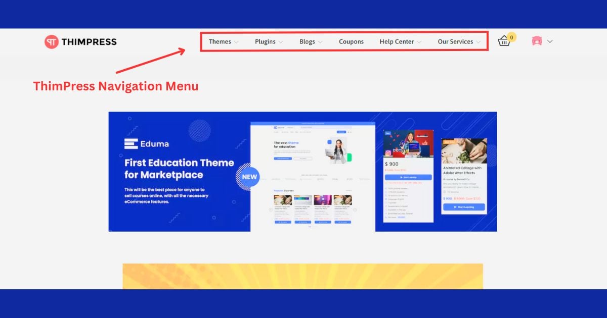 ThimPress Navigation Menu