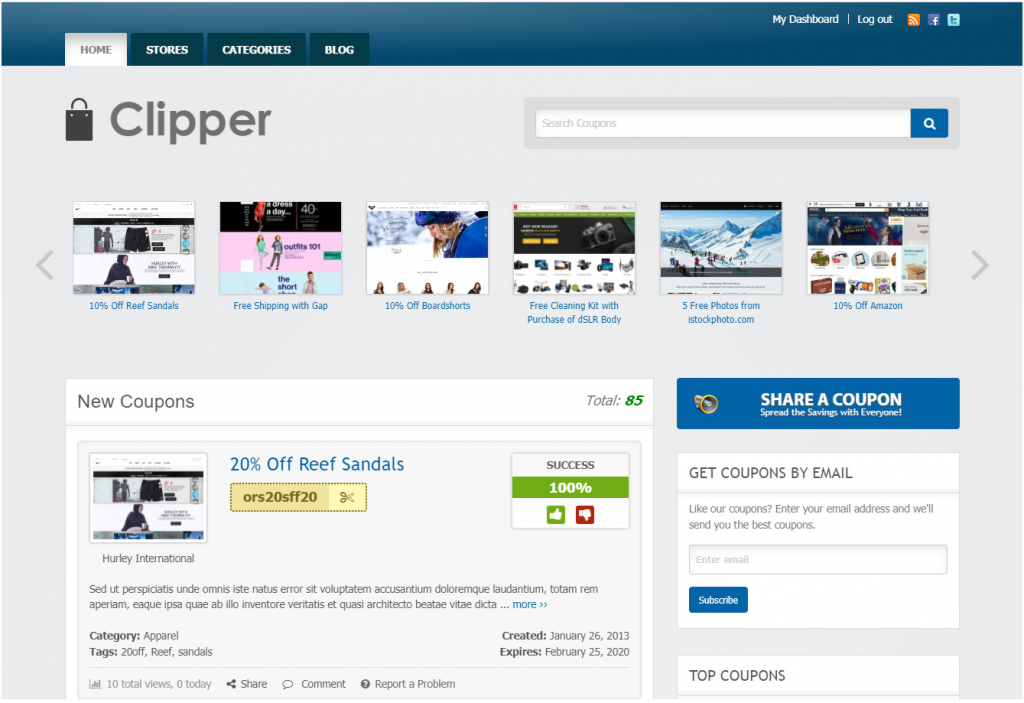 5 Most Popular WordPress Coupon Theme & Plugins 8 Clipper