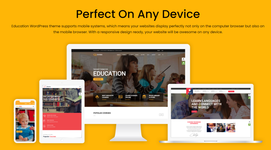 Review Eduma: Top 1 Education WordPress Theme on Envato Market 5 Eduma Perfect on any Device