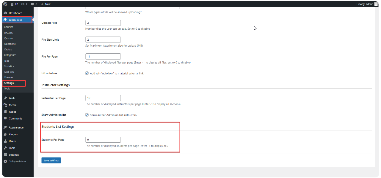 Student List Add-on for LearnPress 2 student-list-4