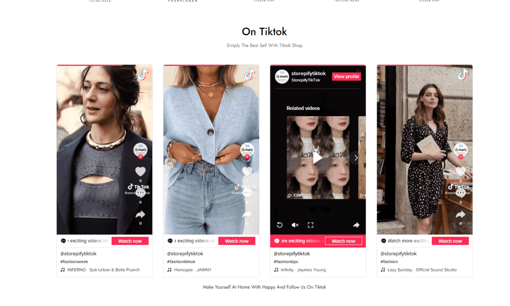 tiktok video section