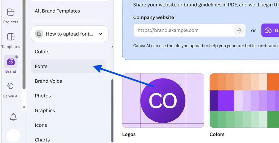 How to Upload Fonts to Canva: The Ultimate Guide 17 access the brand kit2