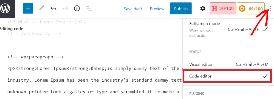 How to Edit HTML in WordPress (Easy Beginner's Guide) 11 Access The Code Editor
