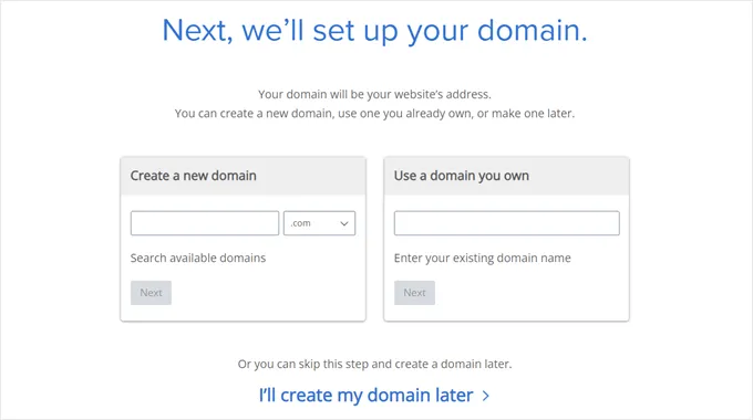 BlueHost Buy Domain Name