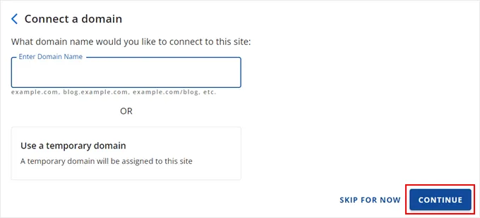BlueHost Connect Domain