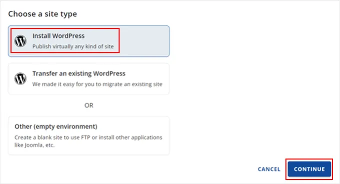 BlueHost Install WordPress