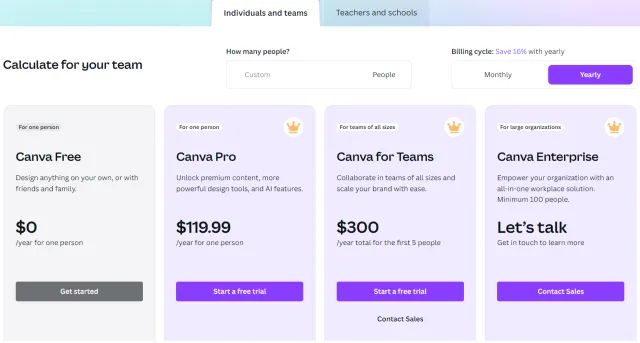 Canva Pro Pricing