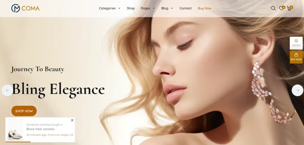 8+ Best Responsive Shopify Themes for Mobile & High Conversions 10 COMA Jewelry Demo