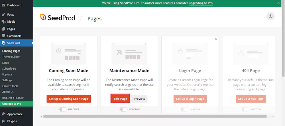 Coming Soon Page & Maintenance Mode
