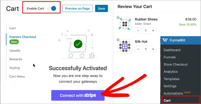 Connect With Stripe Funnelkit Automations