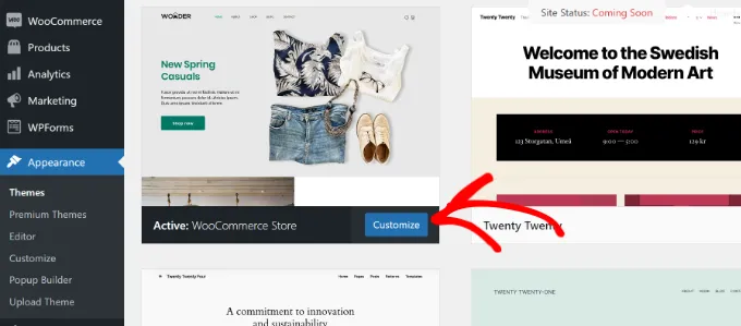 Customize Default WooCommerce Store Theme
