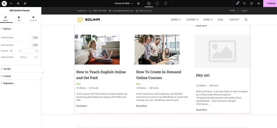 Setup Archive Course