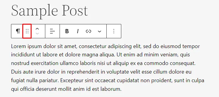 What Are WordPress Blocks? 5+ Best WordPress Block Plugins 16 Drag and Drop Icon The Block Toolbar
