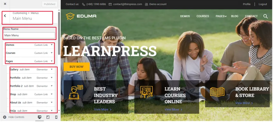 Editing the "Main Menu"