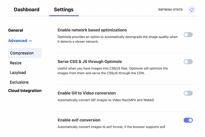 Enable AVIF Conversion