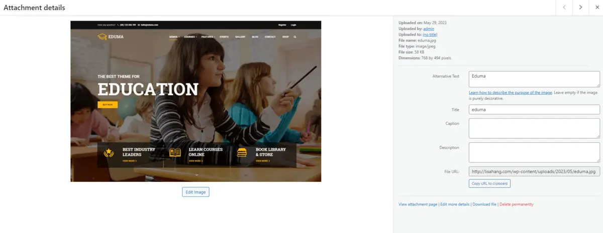 Fill Image Alt Text in WordPress Media