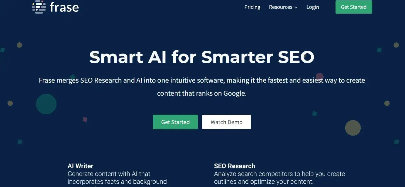 Free AI Content Writer - Top 12 Tools 20 Frase