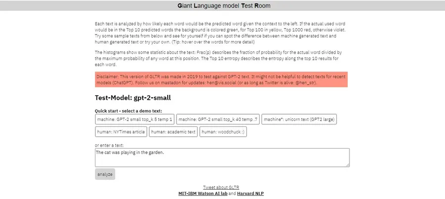 Most Trusted AI Content Detector Tools (Paid and Free) 11 GLTR