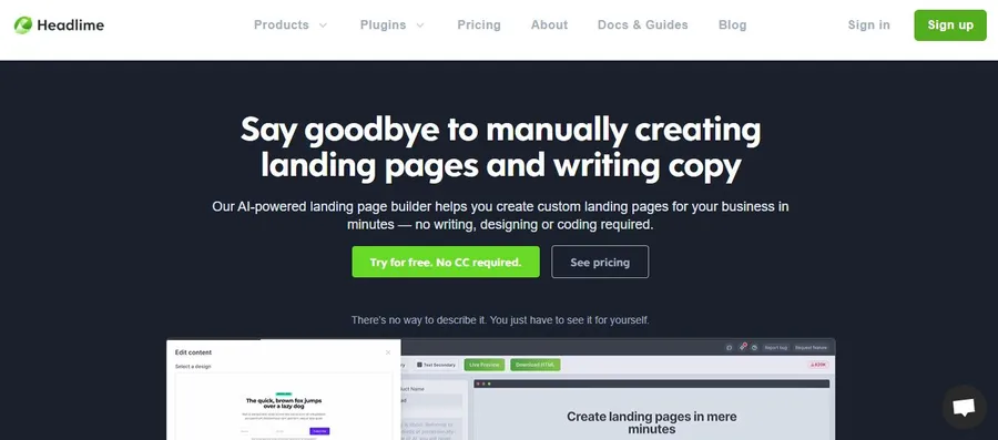 8+ Best AI Landing Page Generators 14 Headlime