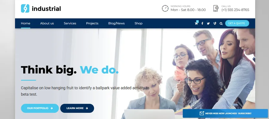 9+ Best Professional Corporate WordPress Themes 14 Industrial