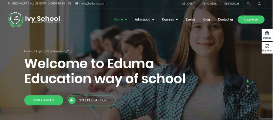 IvyPrep Best Premium Education WordPress Theme