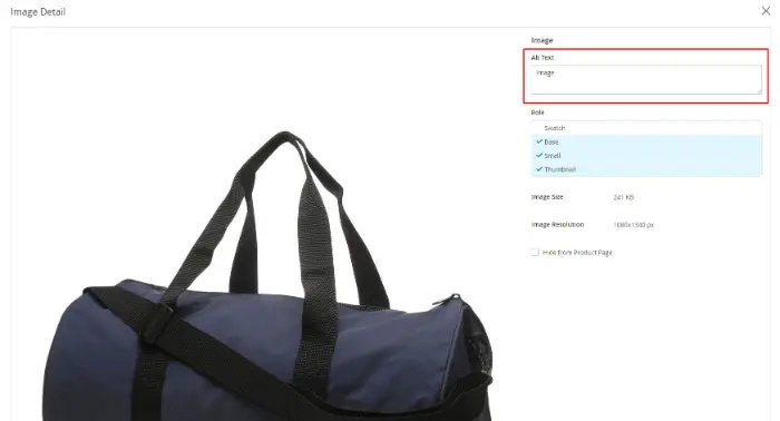 Magento 2 Backend Configuration Alt Text