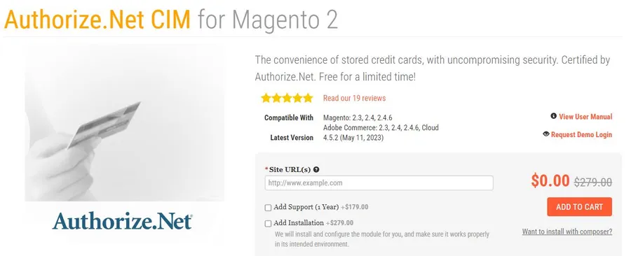 Authorize.Net CIM for Magento 2