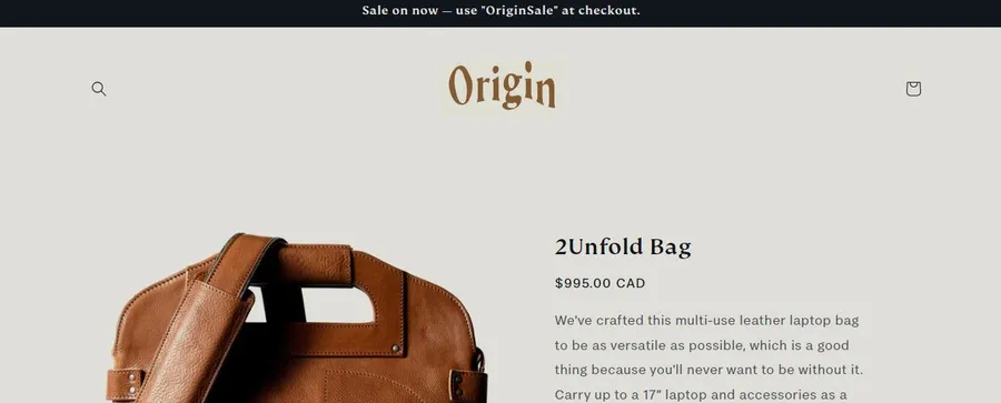Origin Free Shopify Theme