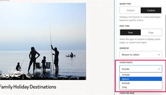 Query Loop Sticky Posts