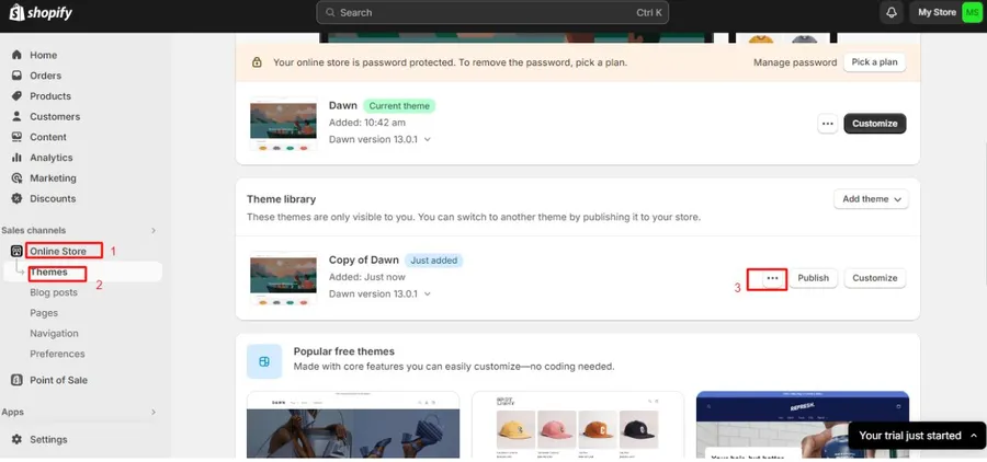 Shopify Online Store Themes