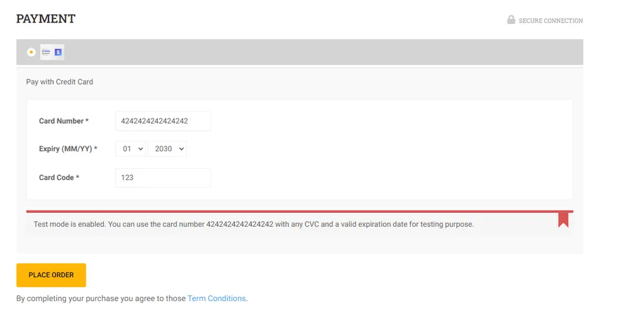 Stripe at the Checkout