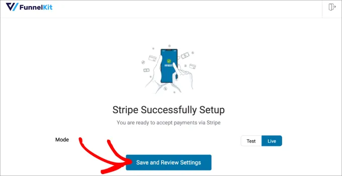Stripe Successfully Setup Funnelkit