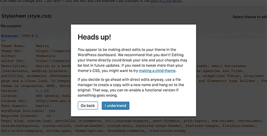 How to Edit HTML in WordPress (Easy Beginner's Guide) 13 Theme Editor Warning