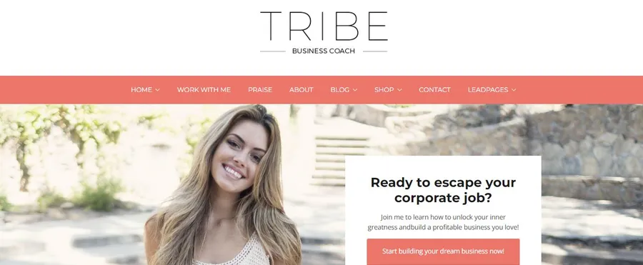 7+ Best Coaching WordPress Themes for Online Coaches 11 Tribe Feminine Coach WordPress Theme