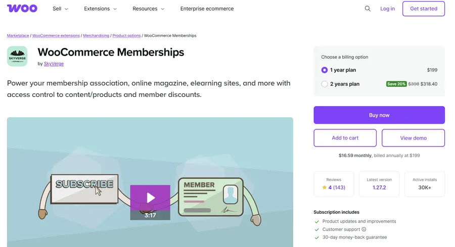 WooCommerce Memberships