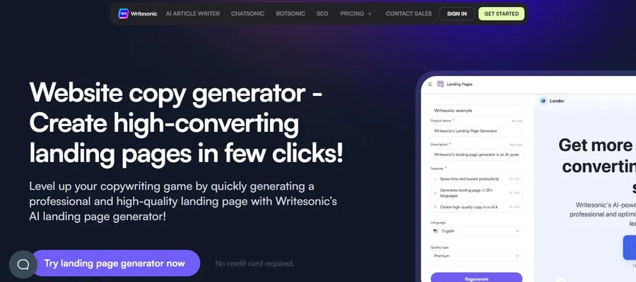 8+ Best AI Landing Page Generators 9 Writesonic AI Landing Page
